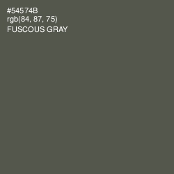 #54574B - Fuscous Gray Color Image